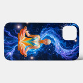 Meditatieve vrouw met vloeiende energie Case-Mate iPhone case (Achterkant (horizontaal))
