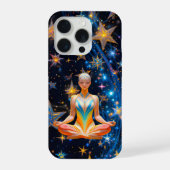Meditatieve Vrouw – Mystiek Galaxy ontwerp iPhone Hoesje (Achterkant)