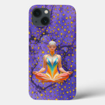 Meditatieve Vrouw & Uniek Sterrenpatroon Ontwerp