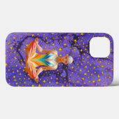 Meditatieve Vrouw & Uniek Sterrenpatroon Ontwerp Case-Mate iPhone Case (Achterkant (horizontaal))