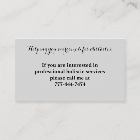 meditatieve Waterverf pampass gras Visitekaartje (Achterkant)