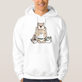 Meditatieve Zen Kat met Handprothese Hoodie