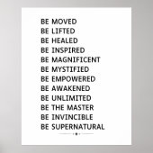 Meditatiewoorden Inspirerend Motivatie mantra Poster (Voorkant)