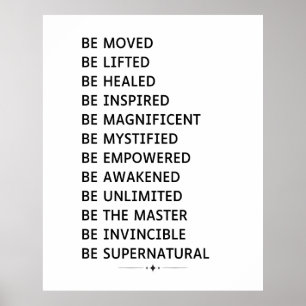 Meditatiewoorden Inspirerend Motivatie mantra Poster