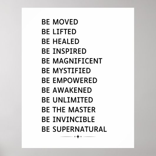 Meditatiewoorden Inspirerend Motivatie mantra Poster (Voorkant)