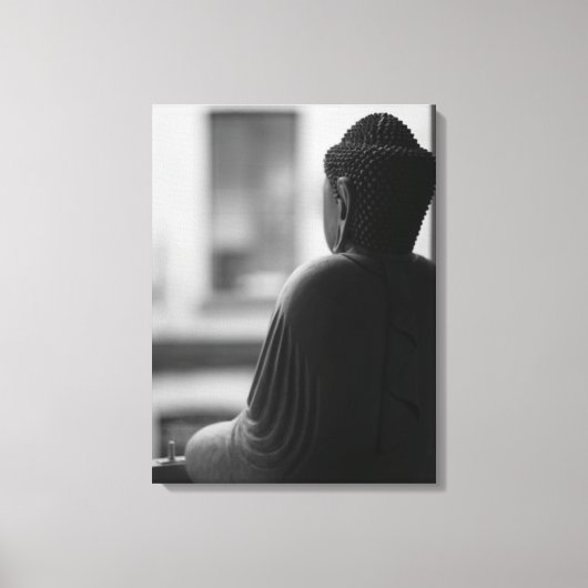 Meditating Buddha Art Gallery-Wrapped Canvas Print (Voorkant)