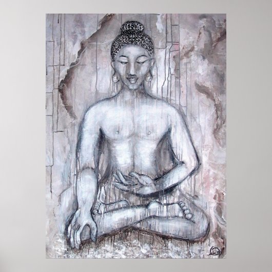 Meditating Buddha Art Print (Voorkant)