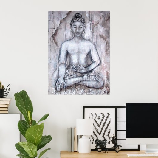 Meditating Buddha Art Print (Thuiskantoor)