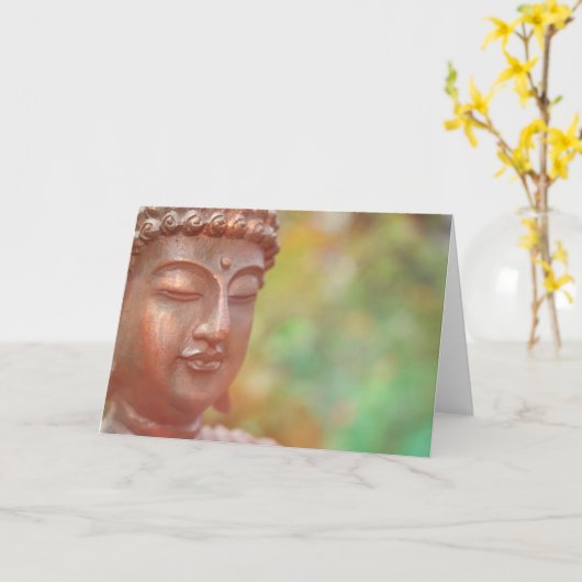 Meditating Buddha Kaart (Gele Bloem)