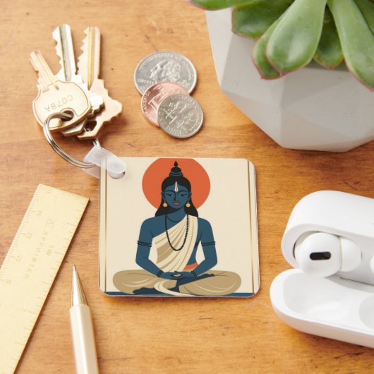 Meditating Buddha Keychain (Bureau)