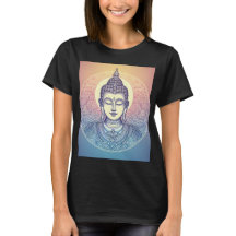 Meditating Buddha Mandala Art T-Shirt - Zen Spirit