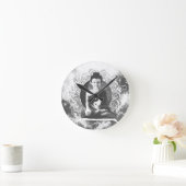 Meditating Buddha met Yin Yang Ronde Klok (Huis)