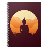 Meditating Buddha Sunset Notitieboek (Voorkant)