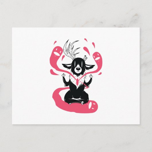 Meditating Deer Briefkaart (Voorkant)