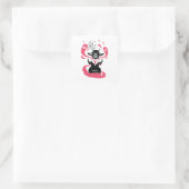 Meditating Deer Vierkante Sticker (Tas)