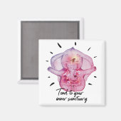 Meditating Elephant Naar je binnenste toevluchtsoo Magneet (Voorkant / Achterkant)