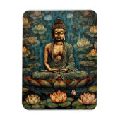 Meditating Gautam Buddha Art Magneet (Verticaal)