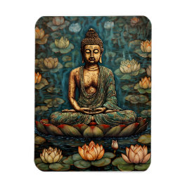 Meditating Gautam Buddha Art Magneet