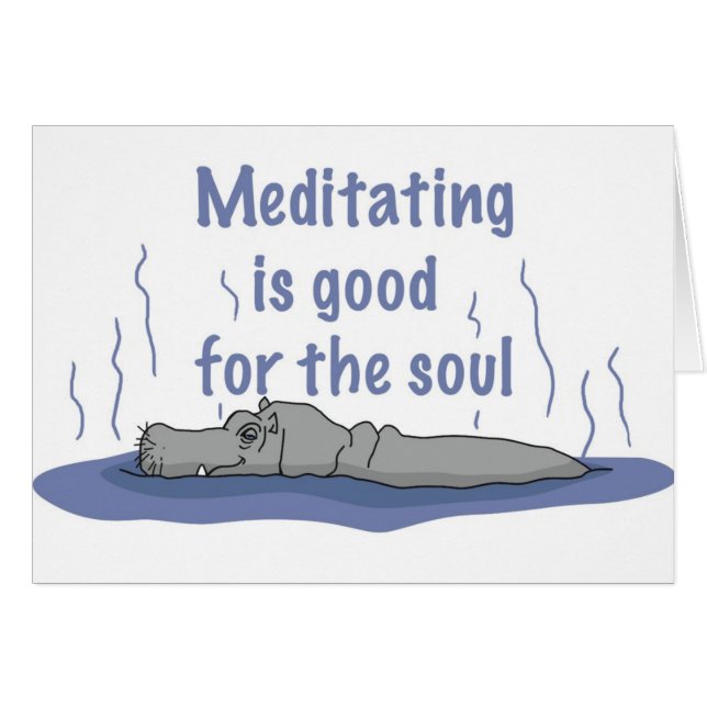 Meditating Hippopotamus (Voorkant Horizontaal)