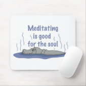 Meditating Hippopotamus Muismat (Met muis)