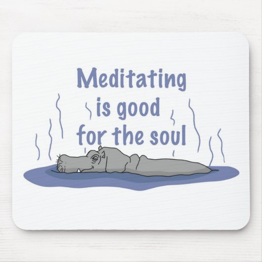 Meditating Hippopotamus Muismat (Voorkant)