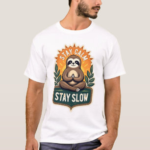 Meditating Sloth Vintage Relaxte Geest T-Shirt 2
