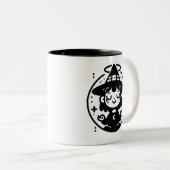 Meditating Witch Circle Halloween Mug | Two-Sided  Tweekleurige Koffiemok (Voorkant rechts)