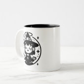 Meditating Witch Circle Halloween Mug | Two-Sided  Tweekleurige Koffiemok (Voorkant links)