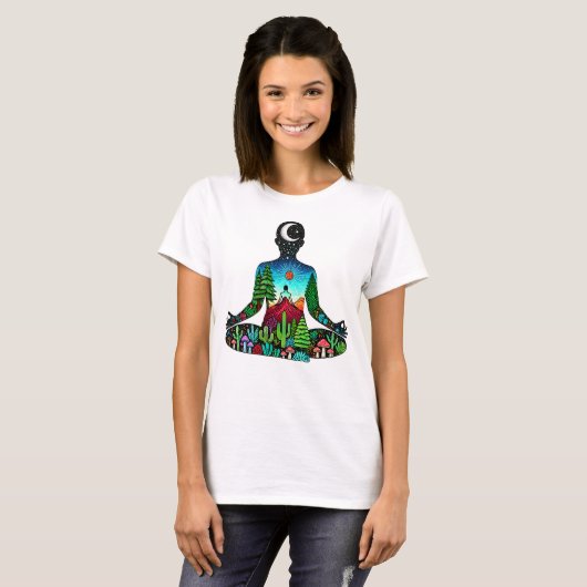 meditation and yoga t-shirt (Voorkant volledig)