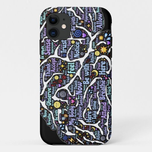 Meditation Body Inspirerend Word Art Case-Mate iPhone Case (Achterkant)