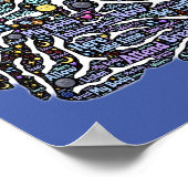 Meditation Body Inspirerend Word Art Poster (Hoek)