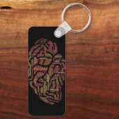 Meditation Body Inspirerend Word Art Sleutelhanger (Achterkant)