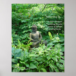 Meditation Buddha Garden Poster