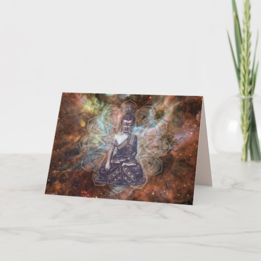 meditation buddha greeting card kaart (Voorkant)