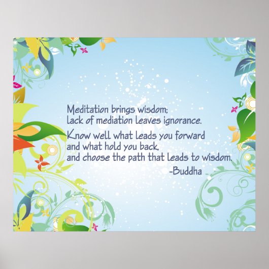 Meditation Buddha Poster (Voorkant)