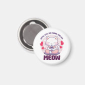 Meditation cat - Kawaii cat Magneet (Voorkant / Achterkant)