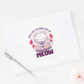 Meditation cat - Kawaii cat Ronde Sticker (Envelop)