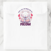 Meditation cat - Kawaii cat Ronde Sticker (Tas)