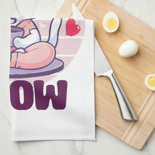 Meditation cat - Kawaii cat Theedoek (Quarter Fold)