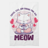 Meditation cat - Kawaii cat Theedoek (Verticaal)