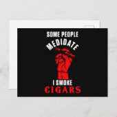 Meditation Cigar Smoking Tobacco Humidor Cigar Lov Briefkaart (Voorkant / Achterkant)