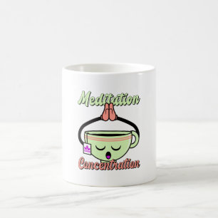 Meditation Concentration Cute Coffee Mok Kawaii
