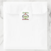 Meditation Concentration Cute Coffee Mok Kawaii Ronde Sticker (Tas)