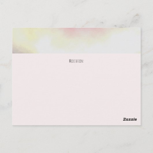 Meditation Cue Card - "Peace, Be still"-COLLECTIE Briefkaart (Achterkant)