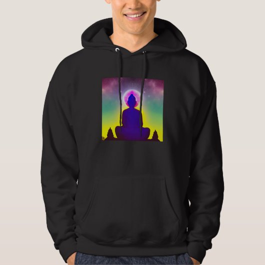 Meditation Enlightment Spiritual Yoga Transcendent Hoodie (Voorkant)