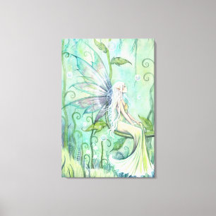 Meditation Fairy Fantasy Artwork van Molly Harriso Canvas Afdruk