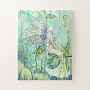 Meditation Fairy Fantasy Artwork van Molly Harriso Legpuzzel