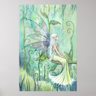 Meditation Fairy Fantasy Artwork van Molly Harriso Poster
