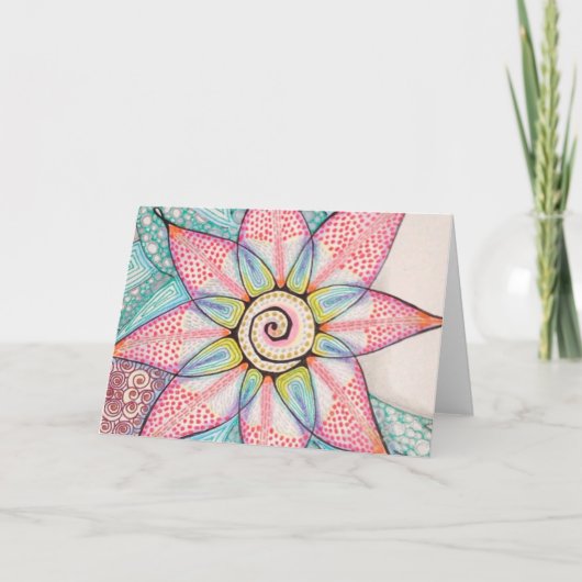 Meditation Flower (detail) Card Kaart (Voorkant)