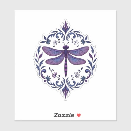 Meditation Fractal Geometry Spiritual Yoga Dragonf Sticker (Vel)